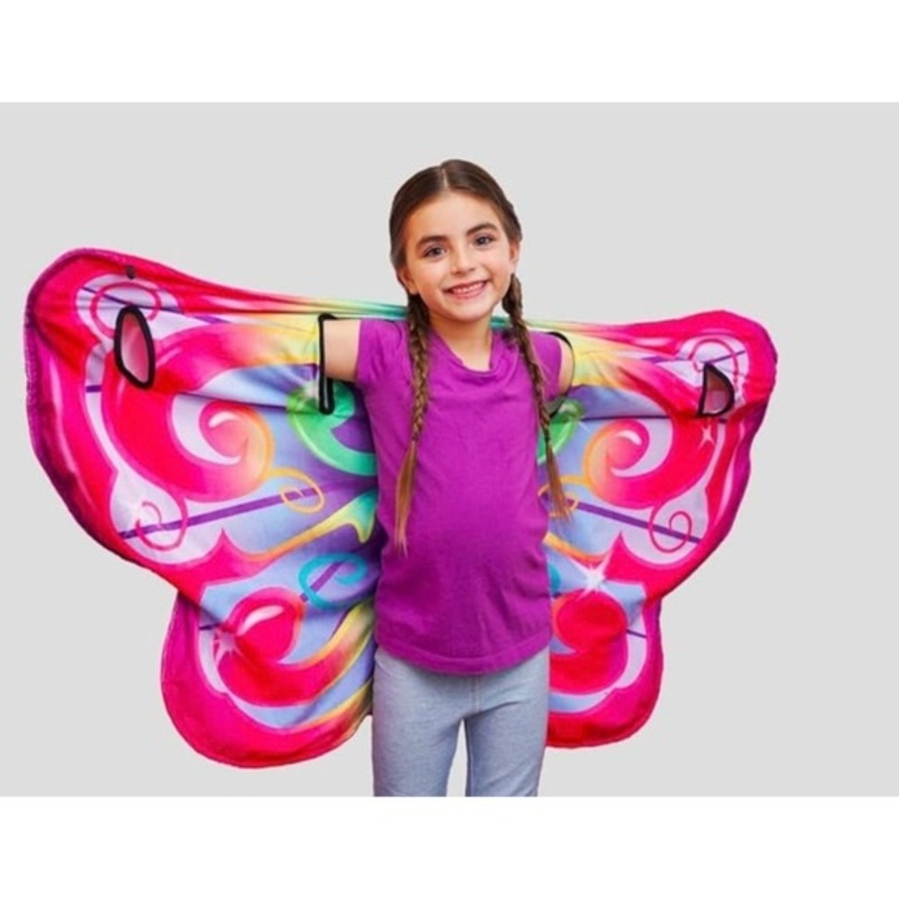 Cozy Wings Rainbow Colored Butterfly Wings Wrap Blanket Dress‎ Up Halloween Play